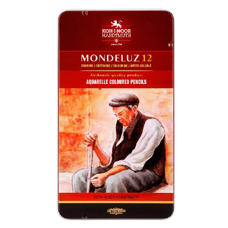 Art supplies for making decorative mirrors​ Koh-I-Noor Mondeluz Colouring Pencil Tin of 12
