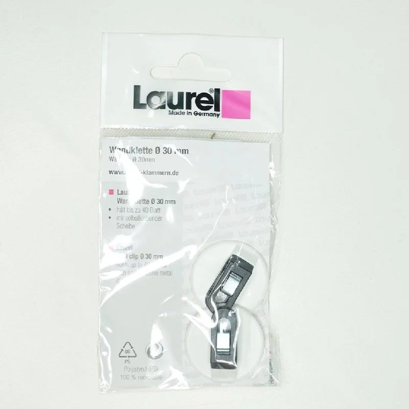 Professional - grade oil painting supplies for artists​ Laurel Black Wall Clip 30mm- Pack of 2