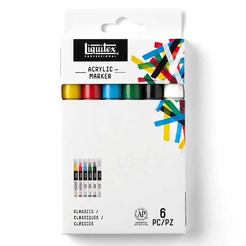 Watercolor paper with different textures for painting​ Liquitex 2-4mm Chisel Classics Acrylic Markers Set of 6