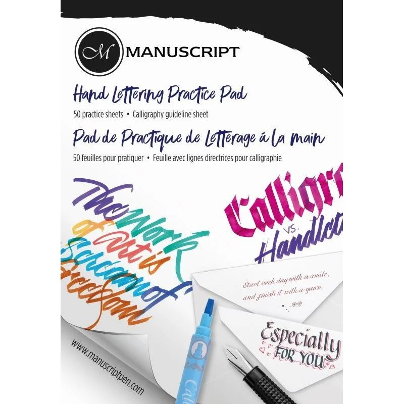 Acrylic painting palettes with mixing wells for easy blending​ Manuscript Hand Lettering Practice Pad