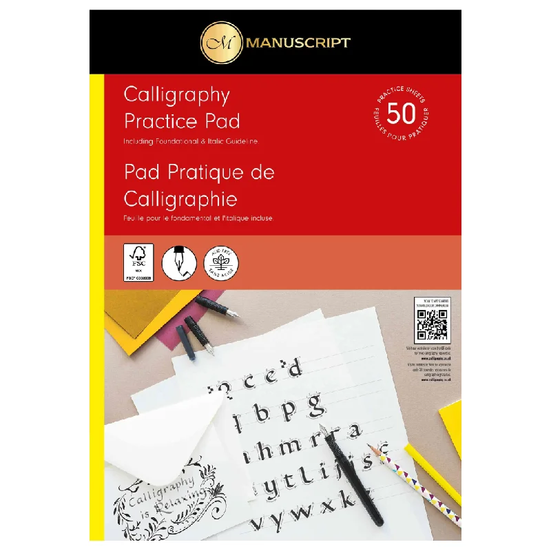 Watercolor painting sets for beginners with brushes included​ Manuscript A4 80gsm 50 Sheet Practice Pad