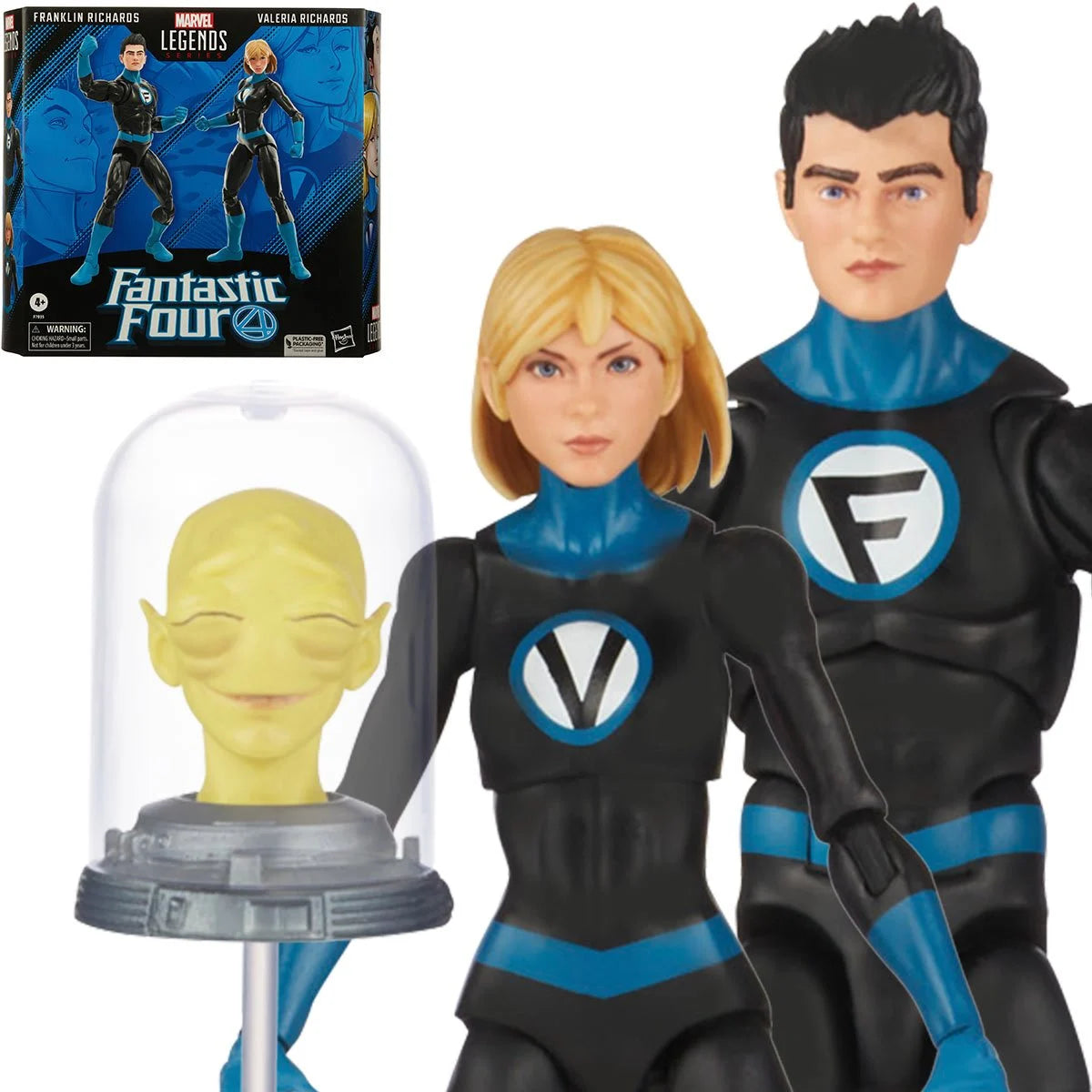 Harry Potter Wizarding World Action Figures​ Marvel Legends Series Fantastic Four Franklin Richards and Valeria Richards 2 Pack 6" Inch Action Figures - Hasbro