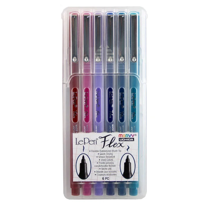 Painting and handicraft supplies for food - themed projects​ Marvy Le Pen Flex Jewel Pens Set Of 6
