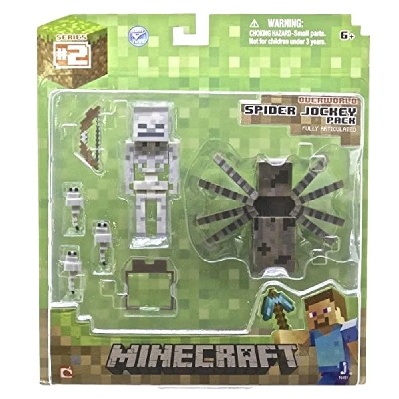 GI Joe Military - Themed Action Figures​ Minecraft Overworld Spider Jockey Action Figure Pack