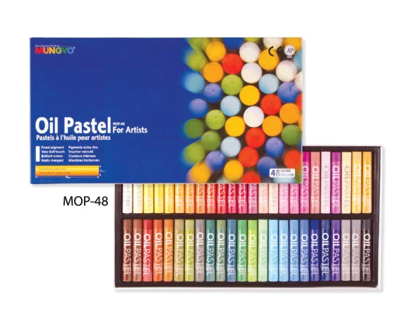 Punch - needle art supplies for making textured artworks​ Mungyo Artists' Oil Pastel Set of 48