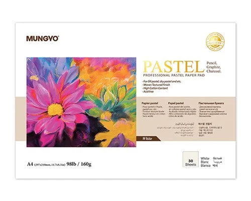 Weaving art supplies for creating woven wall hangings​ Mungyo Pastel Pad 160gsm White 20 Sheets A3
