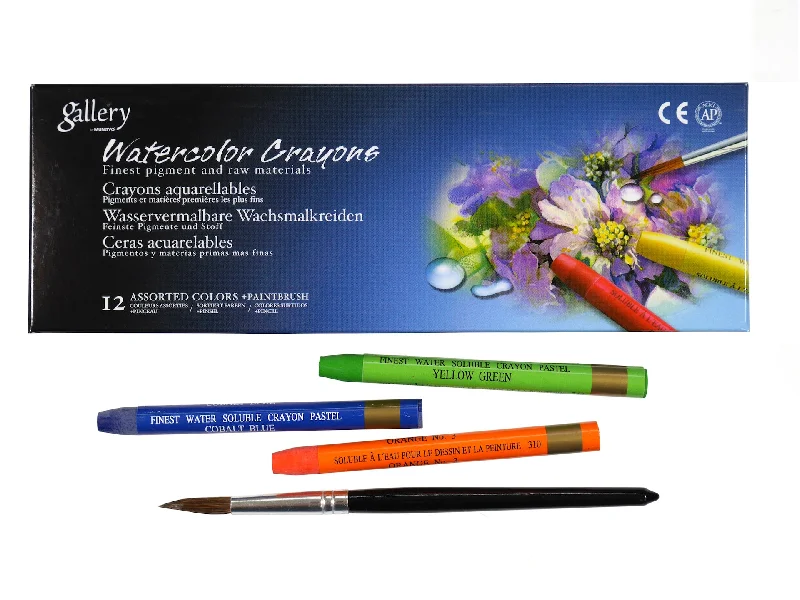 Leather - working art supplies for crafting leather goods​ Mungyo Triangular Easy Grip Watercolor Crayons Set Of 12