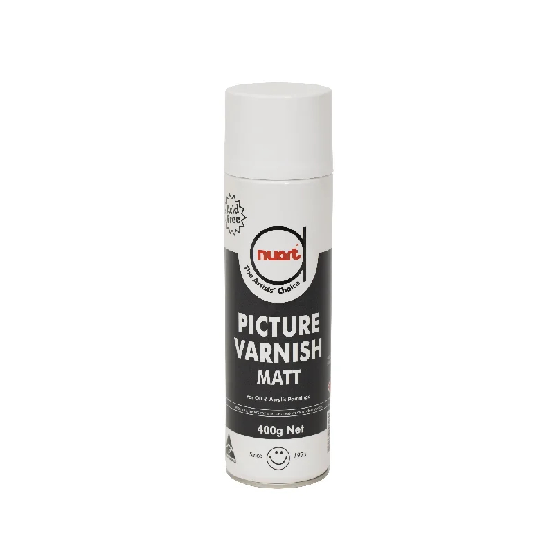 Art supplies for creating wall art for the living room​ Nuart Matt Picture Varnish 400gm