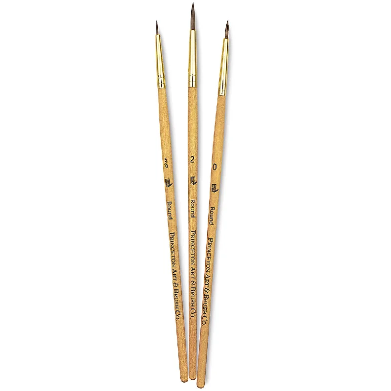 Gouache paint sets for opaque and vibrant paintings​ Princeton Real Value Synthetic 9105 Brushes Set Of 3