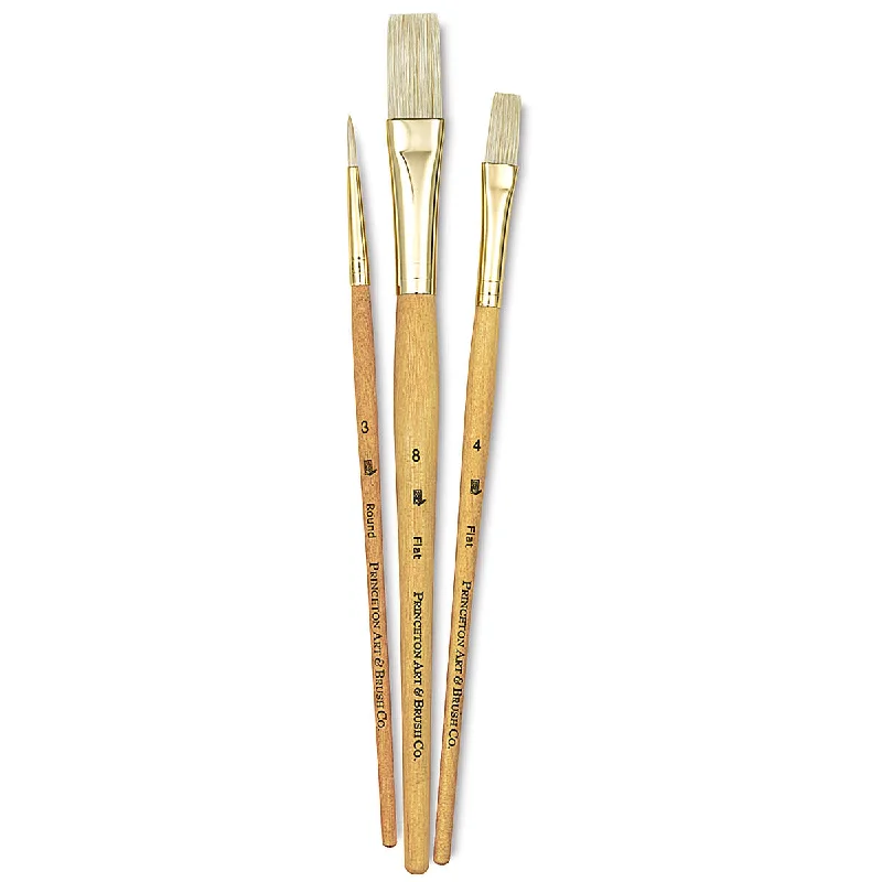 Art supplies for making decorative lanterns​ Princeton Real Value Natural Bristle 9103 Brushes Set Of 3