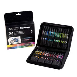 Scrapbooking art supplies including decorative papers​ Winsor & Newton PROMARKER 24 Pen Wallets