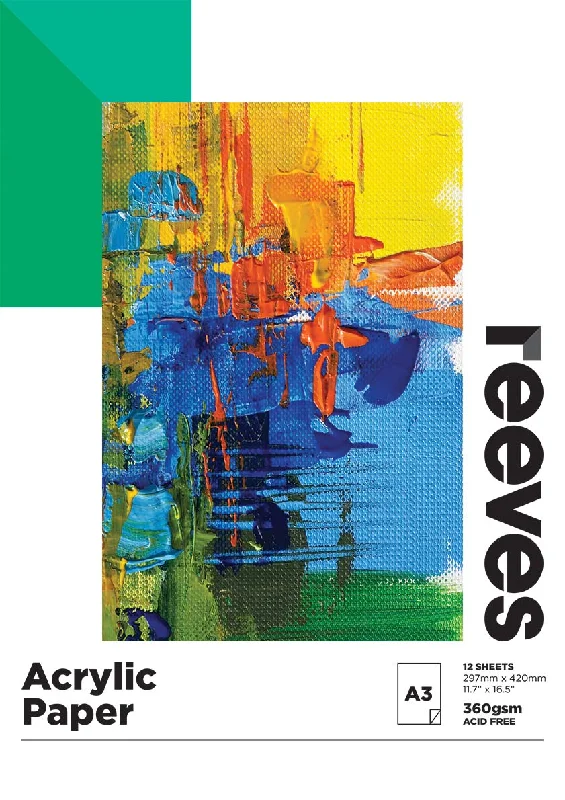 Painting and handicraft supplies for sports - themed projects​ Reeves Acrylic 360gsm 12 Sheet Pads