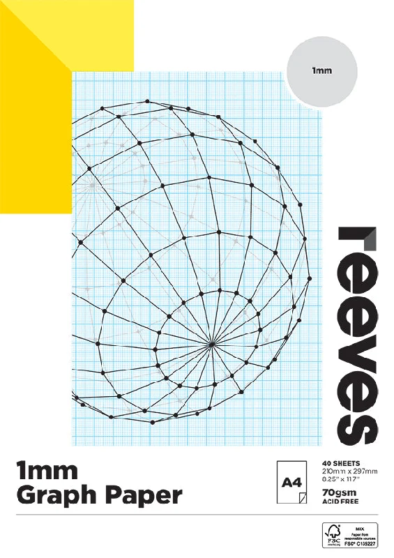Masking tapes for precise edges in painting projects​ Reeves Graph 1mm 70gsm 40 Sheet Pads