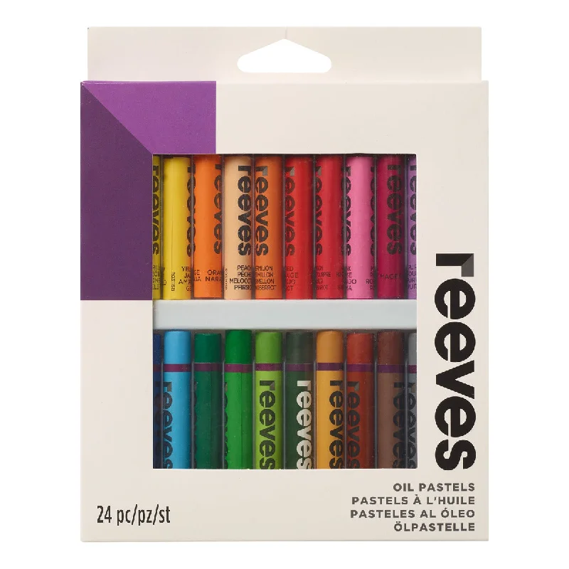Art supplies for making commemorative plaques​ Reeves Large Oil Pastels Set Of 24