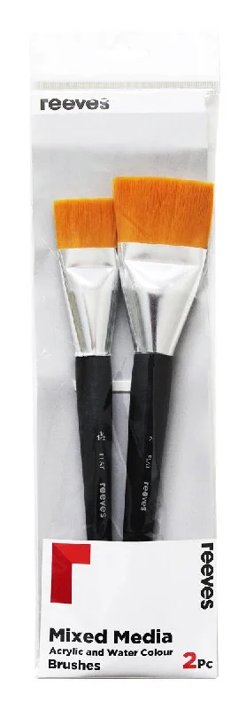Air - dry clay for easy - to - use handicraft projects​ Reeves Mixed Media Golden Synthetic Brushes Set of 2