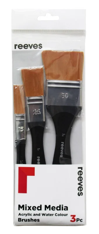 Artist - quality paintbrushes made of natural bristles​ Reeves Mixed Media Synthetic Spalter Brushes Set Of 3