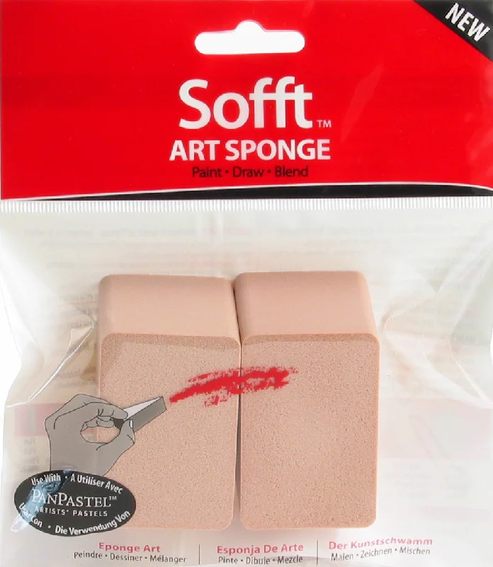 Art therapy supplies for mental health support​ Sofft Art Sponge Angle/Slice Flat - Packet Of 2