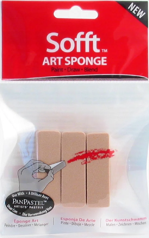 Professional art supplies for fine - art exhibitions​ Sofft Art Sponge Bar - Flat - Packet Of 3