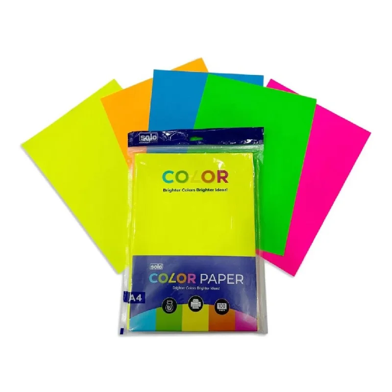 Quilling art supplies for making intricate paper designs​ Solo A4 Bright Colored paper-Pack of 100