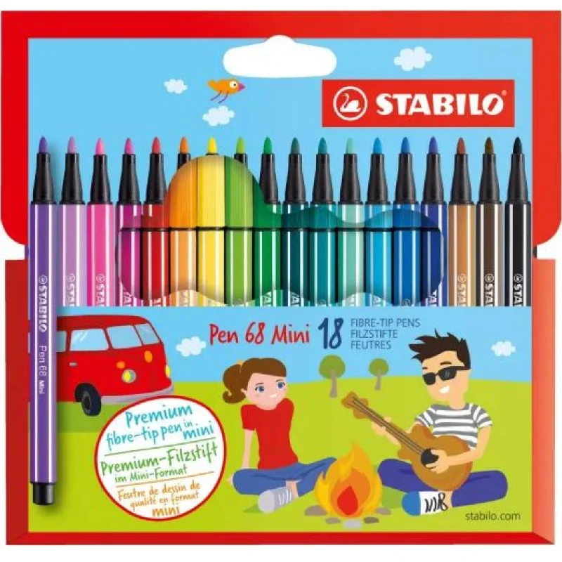 Art supplies for creating personalized greeting cards​ STABILO Pen 68 Mini