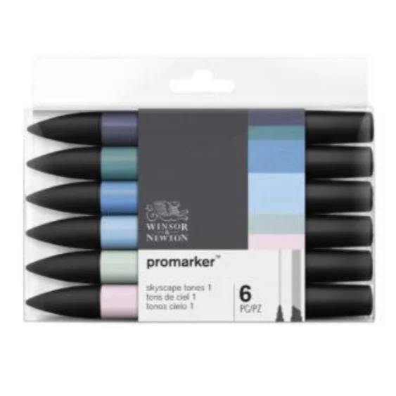 Soap - making art supplies for creating handmade soaps​ Winsor & Newton Promarker Skyscape Tones Set Of 6