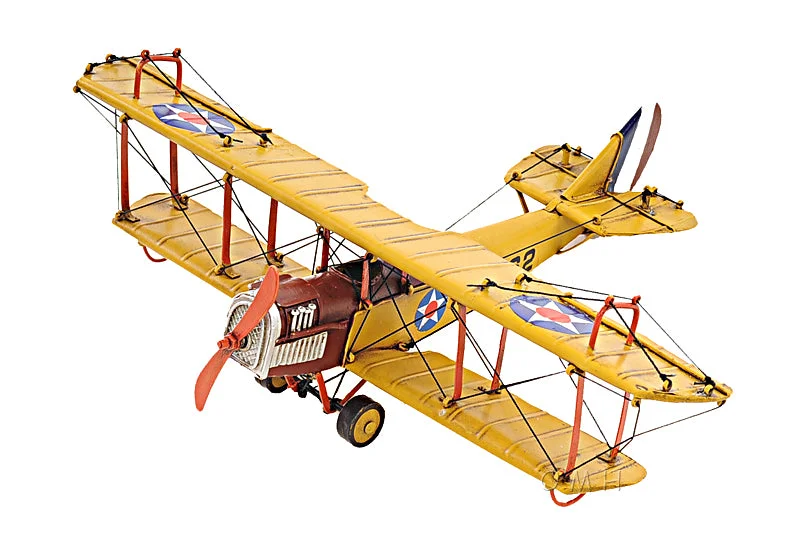 Superhero - lair model toys for comic - book fans​ 1918 Yellow Curtiss JN-4 1:24