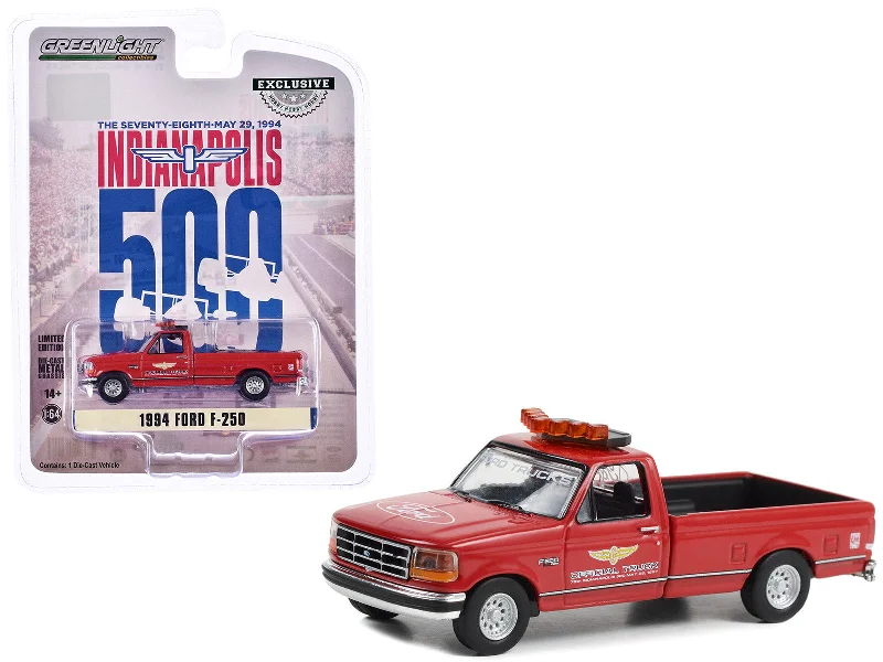 Bus - terminal model toys for public - transportation scenarios​ 1994 Ford F-250 Pickup Truck Red "78th Annual Indianapolis 500 Mile Race Official Truck" "Hobby Exclusive" Series 1/64 Diecast Model Car by Greenlight