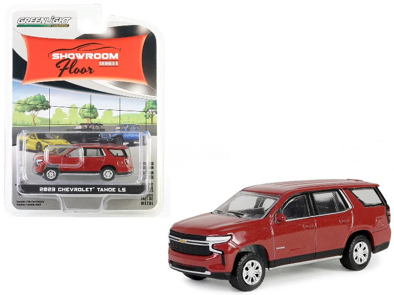 Circus model toys with mini performers for entertainment​ 2023 Chevrolet Tahoe LS Radiant Red Metallic "Showroom Floor" Series 5 1/64 Diecast Model Car by Greenlight