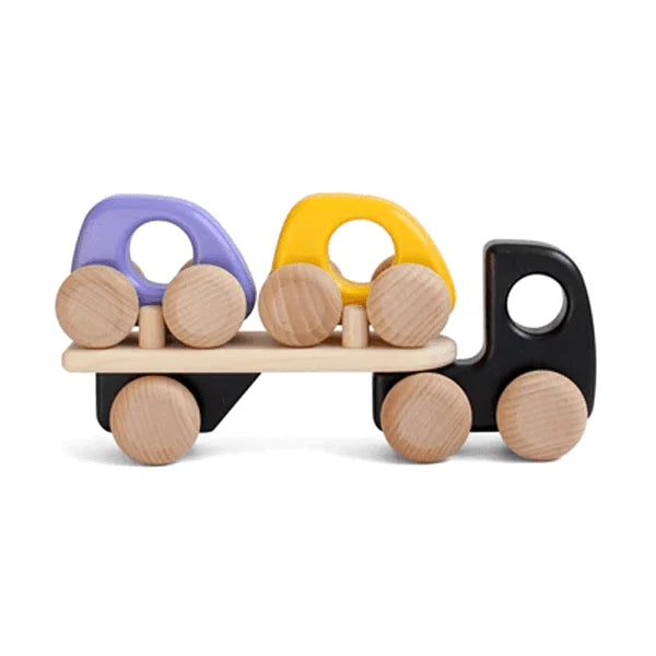 Wooden play spaceships for space exploration play​ Bajo Car Auto Transporter Black BACK IN STOCK EARLY 2025