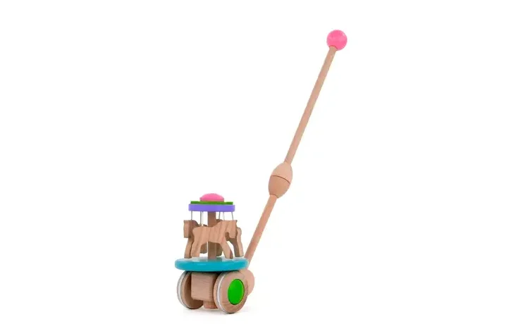 Wooden play airports for transportation role - play​ Bajo Carousel Push Along BACK IN STOCK EARLY 2025