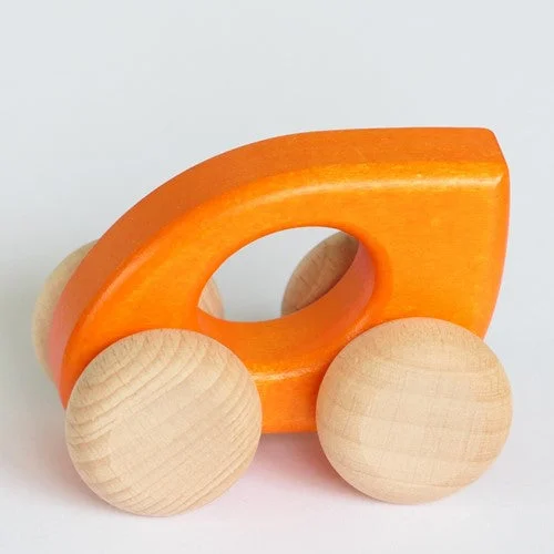 Wooden yo - yos for classic play​ Bajo Leaf Car -Orange