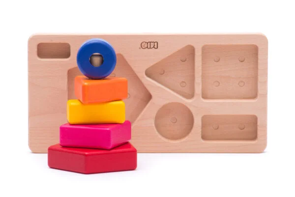 Wooden play post offices for postal role - play​ Bajo Sorting Board Pyramid
