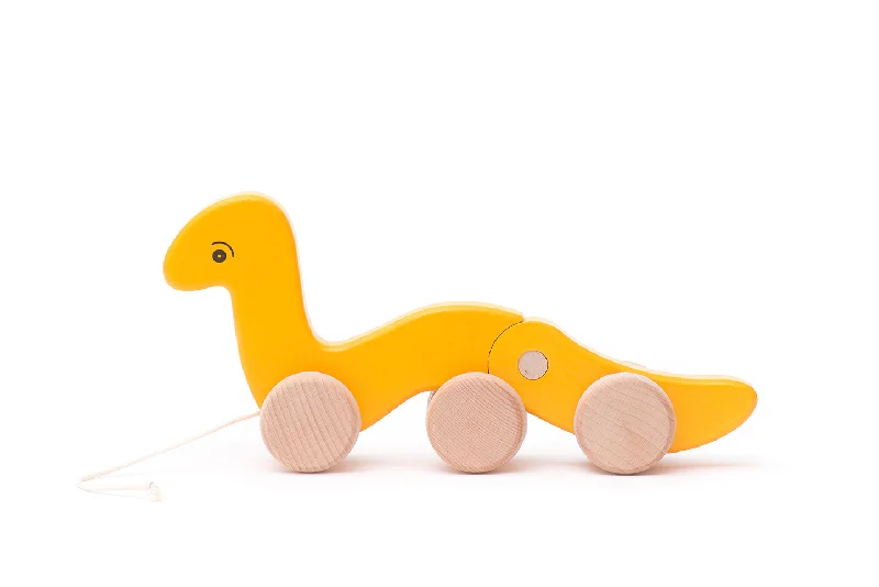 Wooden crib toys for baby entertainment​ Bajo Worm - Yellow