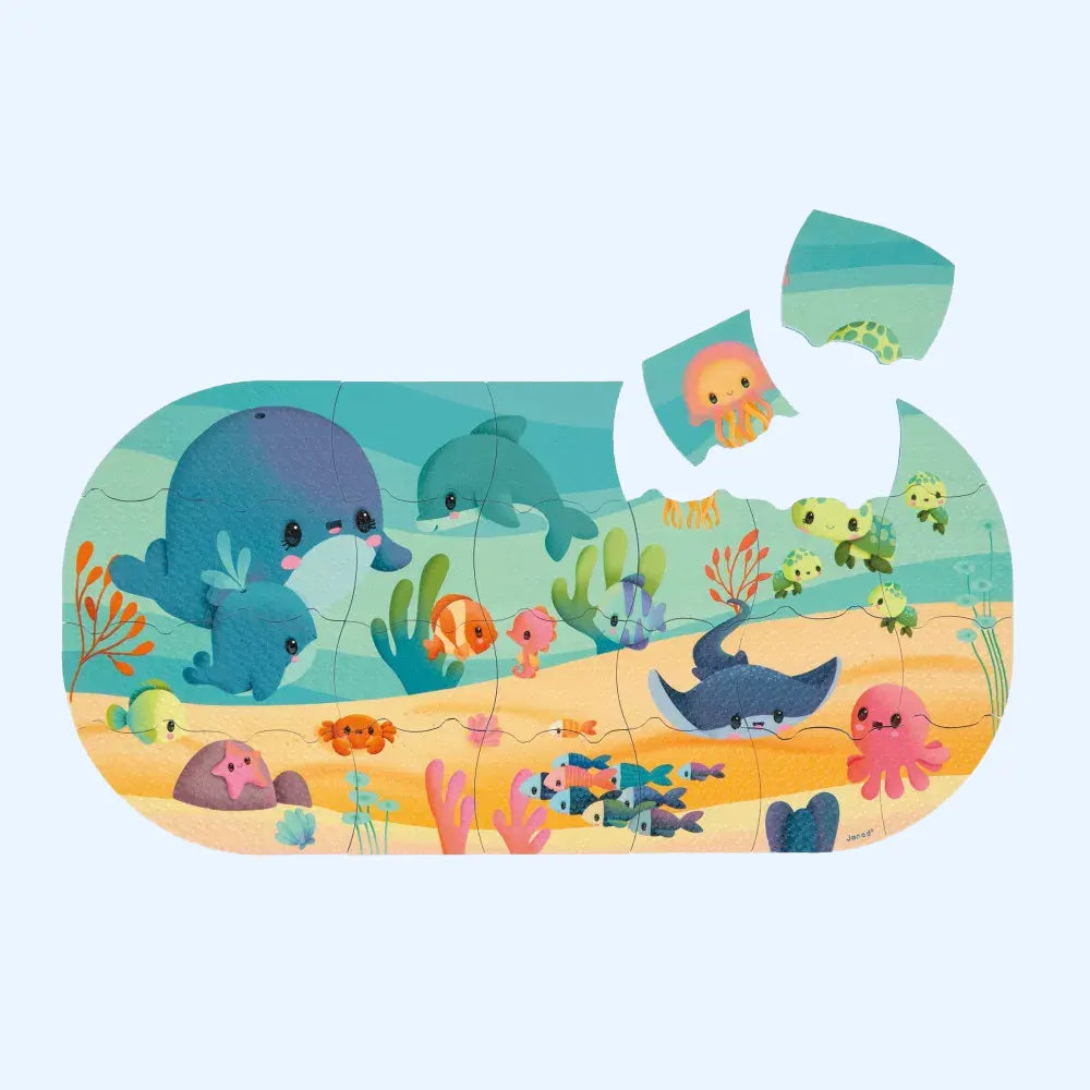 Wooden stacking toys for fine motor skills​ Bath Foam Activity Puzzle - My Ocean