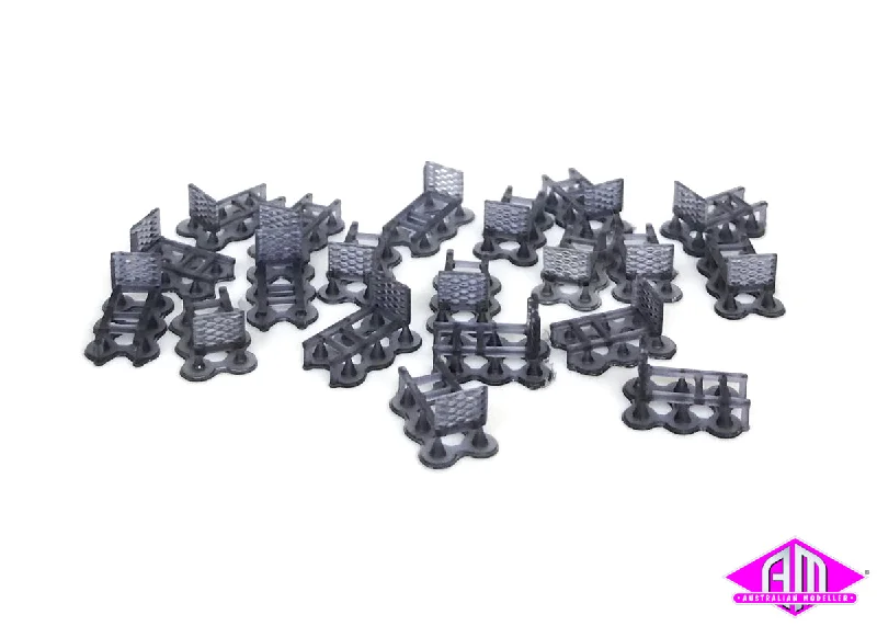 Gas - station model toys for vehicle - refueling play​ IF-DET019 - Black VR Mesh Shunters Steps - 20pc (HO Scale)