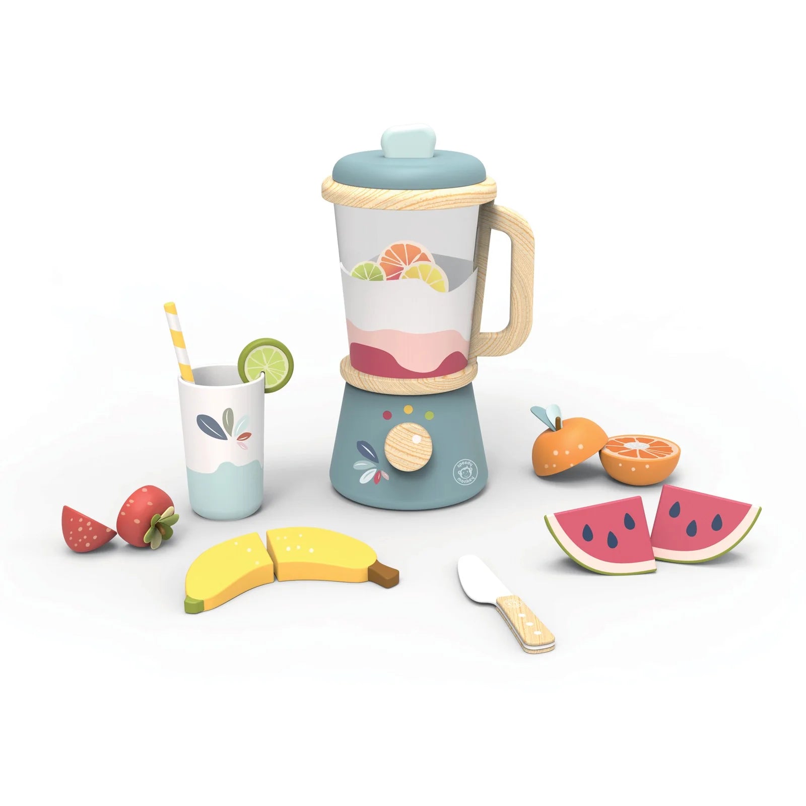 Wooden play helicopters for air travel play​ Blender Smoothie Maker set Speedy Monkey