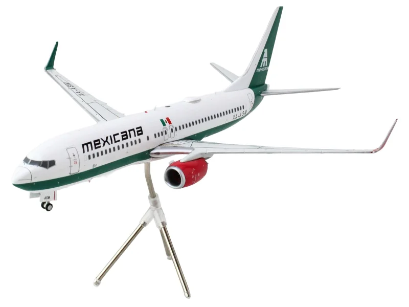 Power - plant model toys for energy - concept learning​ Boeing 737-800 Commercial Aircraft "Mexicana" (XA-ASM) White with Green Stripes "Gemini 200" Series 1/200 Diecast Model Airplane by GeminiJets