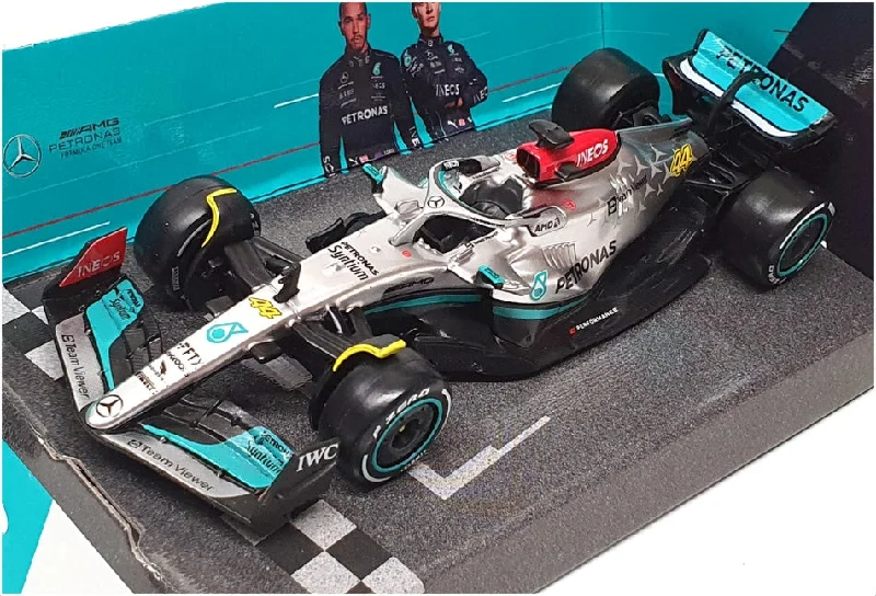 Model train scenery for creating realistic layouts​ Burago 1/43 Scale 18-38065 - F1 Mercedes-AMG F1 W13 2022 #44 L.Hamilton
