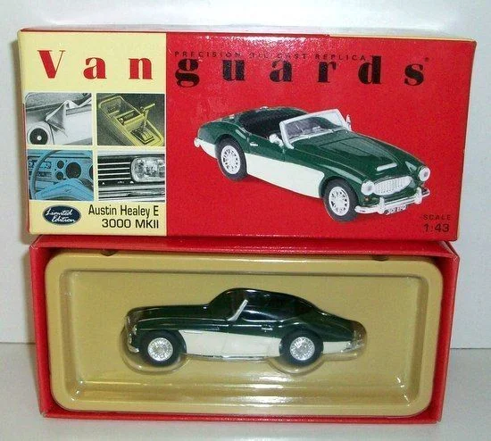 Railroad ties for supporting the tracks​ VANGUARDS 1/43 VA05101 AUSTIN HEALEY E 3000 MK2 BRITISH RACING GREEN WHITE