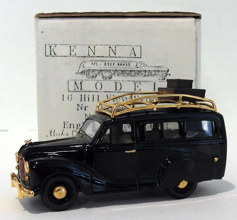 Model train locomotives in various scales​ Kenna Models 1/43 Scale KEM103 - Austin Devon Estate - Black Gold 1 Of 15