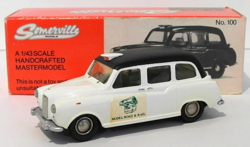 Railroad crossings with safety features​ Somerville Models 1/43 Scale 100 - Austin FX4 Taxi - White