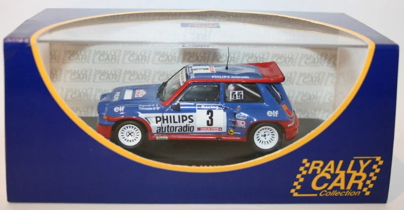 RC (Remote - Controlled) cars for hobby racing​ Ixo 1/43 Scale - Renault 5 Maxi Turbo Tour de Course 1985 Ragnotti Thimonnier