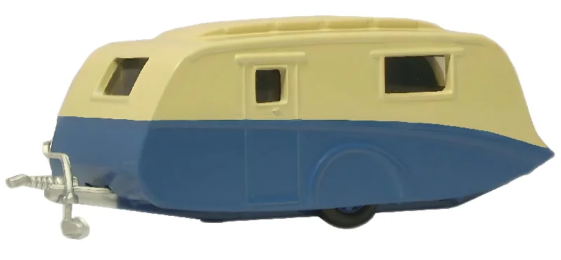 Railroad maintenance equipment for track upkeep​ Oxford Diecast Cream/Blue Caravan - 1:76 Scale