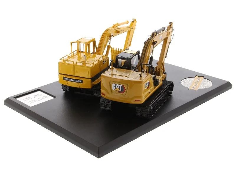 Ski resort model toys for winter - sports enthusiasts​ CAT Caterpillar 225 Hydraulic Escavator and CAT Caterpillar 323 Next Generation Hydraulic Escavator Set of 2 pieces "Evolution Series" 1/50 Diecast Models by Diecast Masters