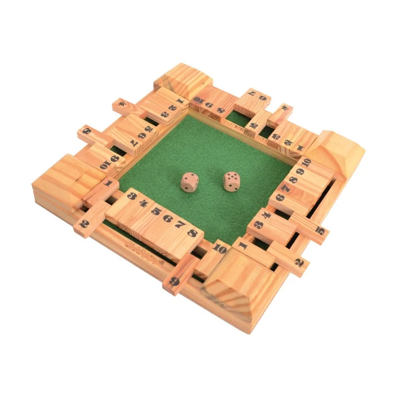 Wooden slide toys for backyard fun​ Shut The Box Dice Wooden Game