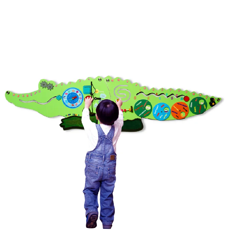 Wooden play submarines for underwater adventures​ Crocky Birch Wooden Activity Wall Panel