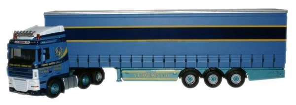 RC trucks for heavy - duty remote - controlled fun​ Oxford Diecast DAF 105 (SC) Curtainside A F Davison - 1:76 Scale