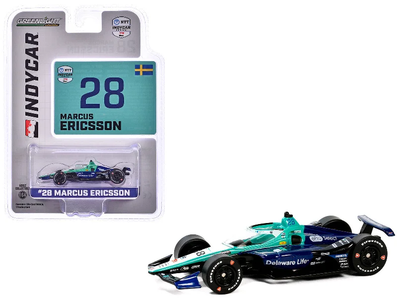 Fire station model toys with firefighting equipment​ Dallara IndyCar #28 Marcus Ericsson "Delaware Life" Andretti Autosport "NTT IndyCar Series" (2024) 1/64 Diecast Model Car by Greenlight