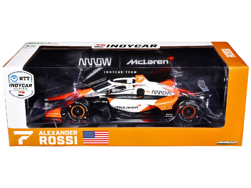 Indian - palace model toys for South - Asian - history learning​ Dallara IndyCar #7 Alexander Rossi "Arrow" Arrow McLaren "NTT IndyCar Series" (2024) 1/18 Diecast Model Car by Greenlight