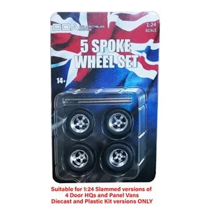 Self - driving cars in development for future transportation​ DDA 1/24 5 Spoke Chrome Wheels w/Tyres & Axles - Suits Slammed Models - Holden HQ & HJ - Ford XW & XY (4pcs)